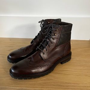 Johnston & Murphy mens shearling boots brown size 9
